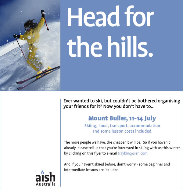 aish ski trip flyer