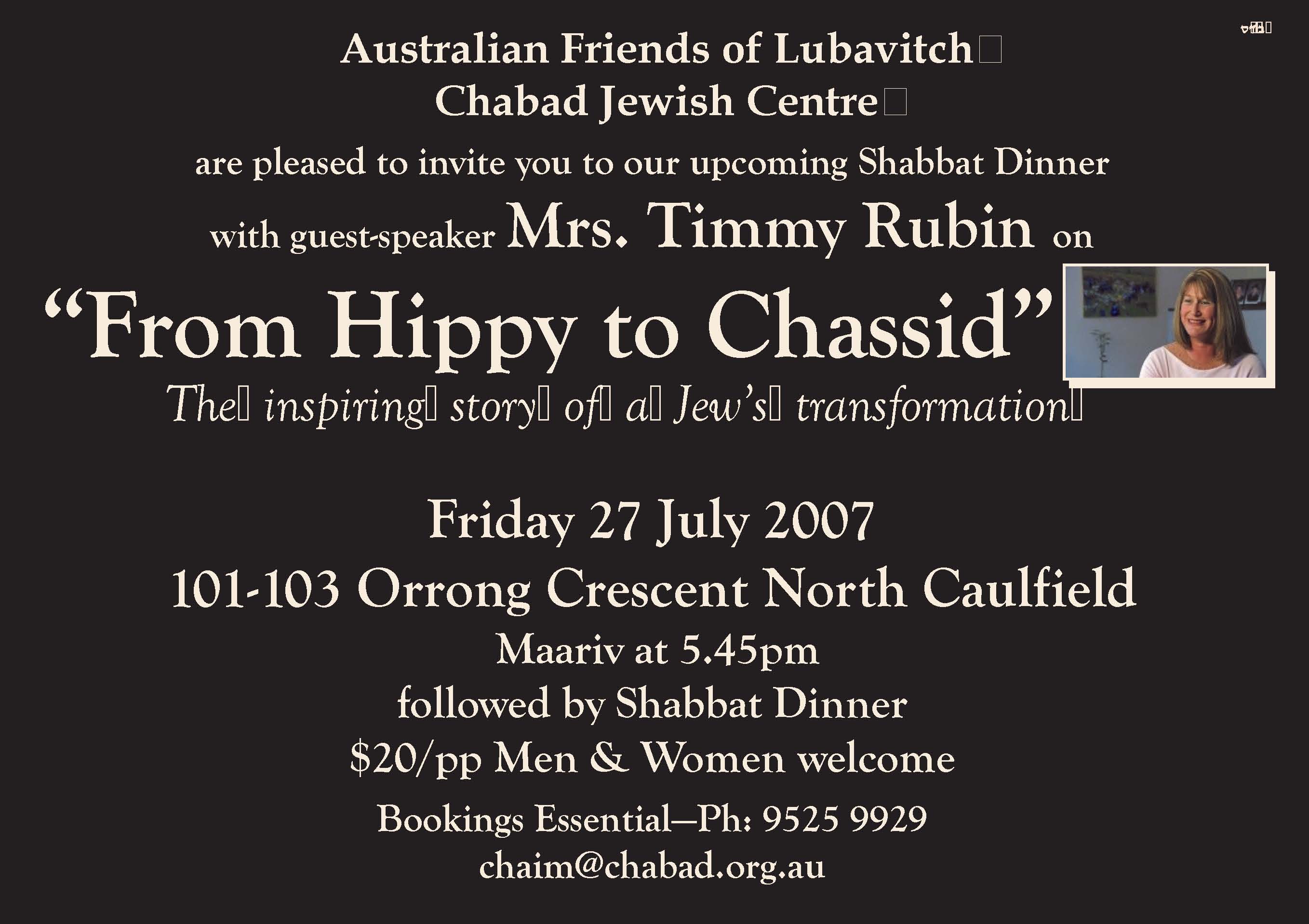 Timmy Rubin From Hippy to Chassid