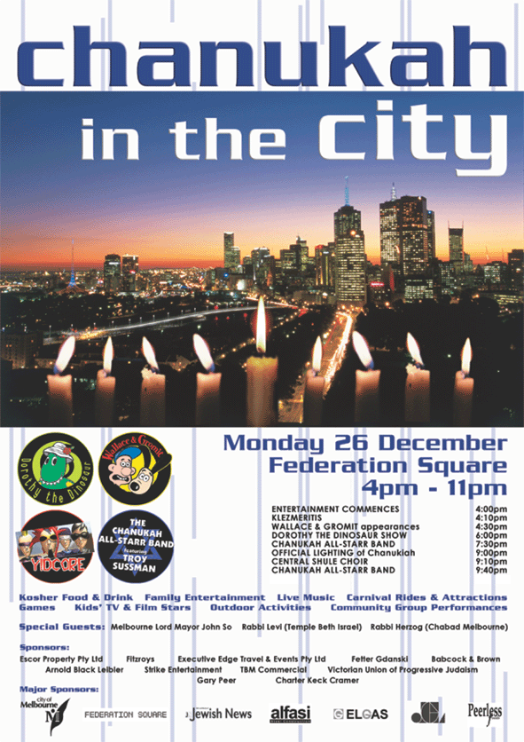 Chanukah in the city Melbourne Australia